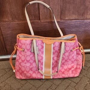 Coach Pink and Orange Women's Bag